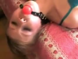 Tied girlfriend gets fucked doggy style